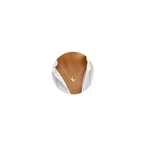 Ursteel 14K Gold Plated Initial Necklaces for Women - Trendy Personalized Monogram Jewelry Gifts