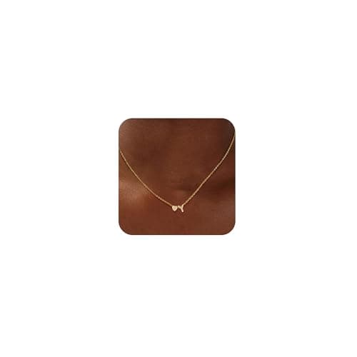 Gold Plated Heart Charm Necklace for Women A-Z Pendant Birthday Christmas Gifts