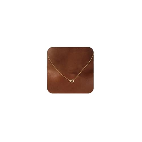 Gold Plated Heart Charm Necklace for Women A-Z Pendant Birthday Christmas Gifts