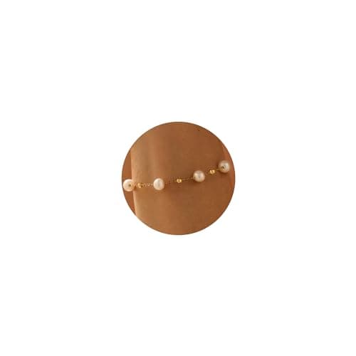 14K Gold Filled Pearl Bracelet for Women 6.5"+2"
