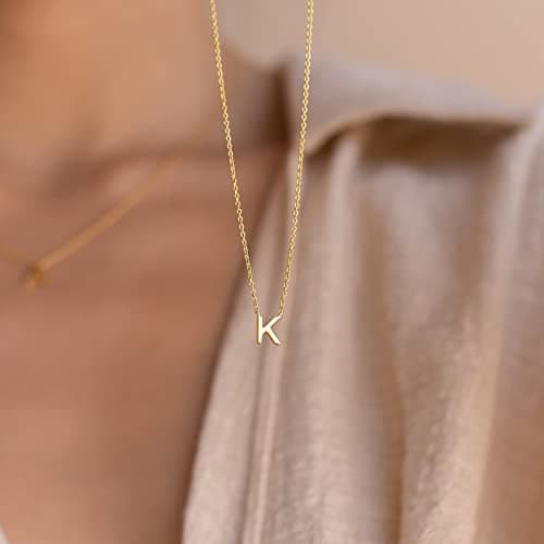 Hayopi Gold Plated Personalized Initial Choker Necklace for Women