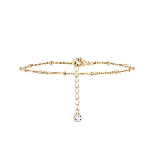 14k Gold Plated/Sterling Silver Dainty Satellite Beads Bracelet