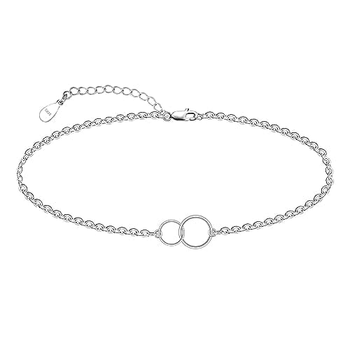 Chic 925 Sterling Silver Multilayered Anklet for Women Satellite, Star Jewelry