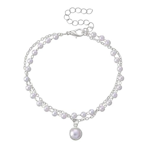 Trendy Gold Plated Pearl Initial Bracelets for Women