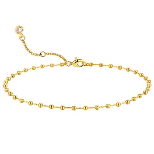 MEVECCO Gold Plated Dainty Anklet for Women Boho Beach Jewelry