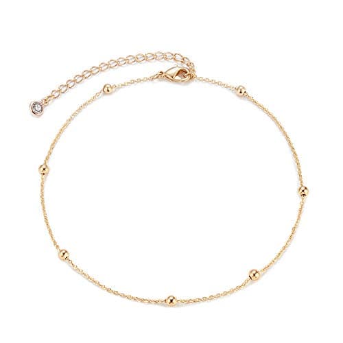 MEVECCO Gold Plated Dainty Anklet for Women Boho Beach Jewelry
