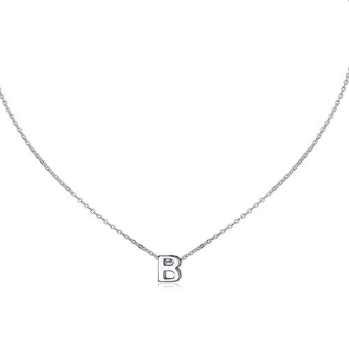 MOMOL Women's Stainless Steel Initial Necklace Personalized Name NecklaceSetBranchting