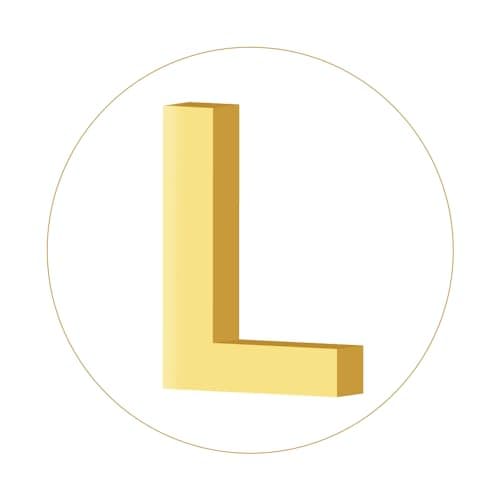 Doubgood 18K Gold Plated Beaded Bracelet with Alphabet Pendant