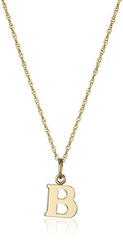 Amazon Essentials 14k Gold-Filled Letter Charm Pendant Necklace