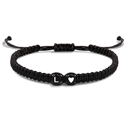 Trendy Btysun Initial Bracelets A-Z for Women and Friends Heart Link Gifts