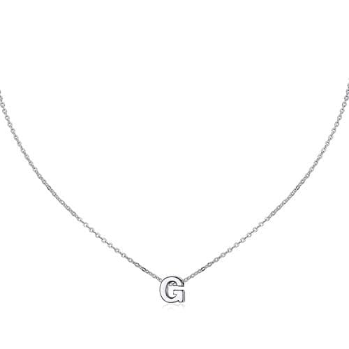 MOMOL Women's Stainless Steel Initial Necklace Personalized Name NecklaceSetBranchting