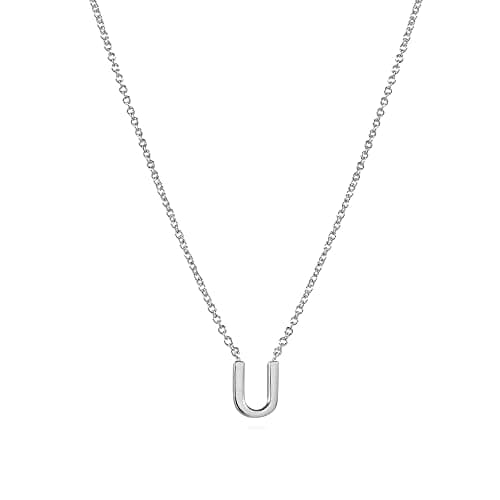 Hayopi Dainty Silver Initial Necklace for Women