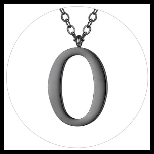 PROSTEEL Women's Trendy Gold Plated Black 316 Stainless Steel Initial Necklace, Adjustable 20-22"imentierten Mineralwass
