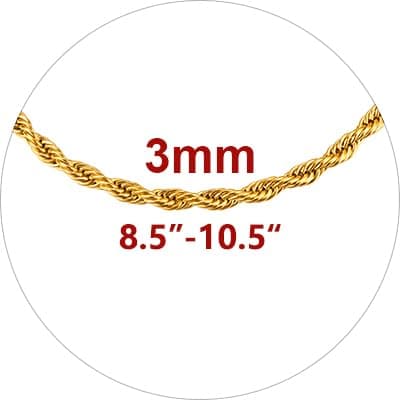 Focalook 14K Gold Plated Plus Size Anklet Jewelry 8.5-10.5" Adjustable