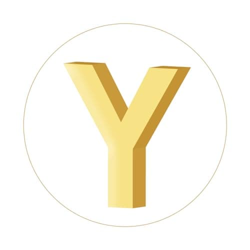 Doubgood 18K Gold Plated Beaded Bracelet with Alphabet Pendant