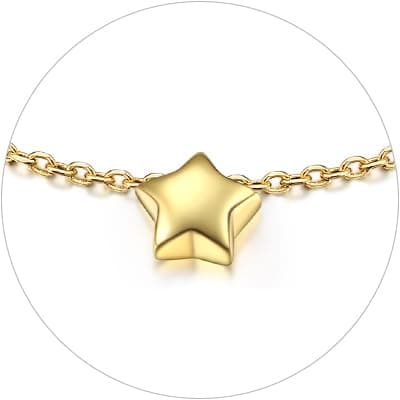 Chic Silver Personalized 925 Sterling Silver Tiny Heart Anklet for Women, Silver/Gold/Rose Gold (With Gift Box)