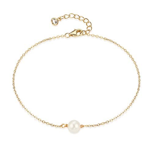 14k Gold Plated/Sterling Silver Dainty Satellite Beads Bracelet