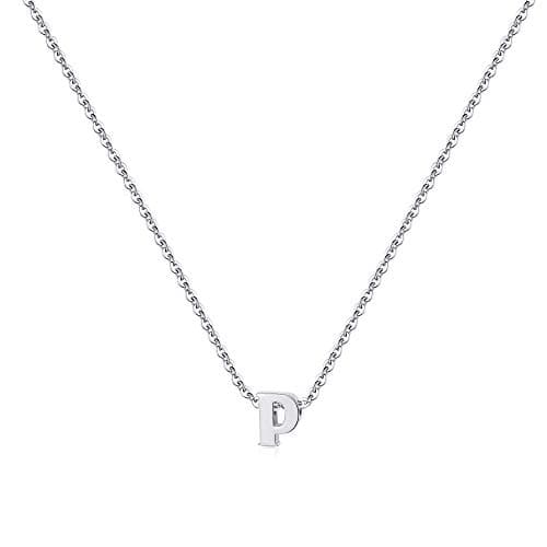 MonooC Personalized Lowercase Initial 14K Gold Necklaces for Women & Girls