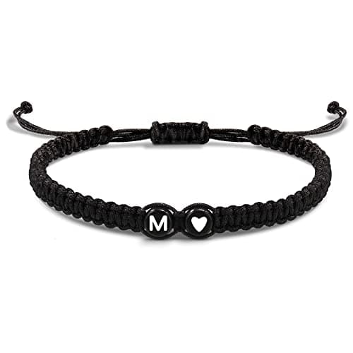 Trendy Btysun Initial Bracelets A-Z for Women and Friends Heart Link Gifts