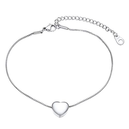 Stainless Steel Heart Anklets for Women Summer Beach Jewelry