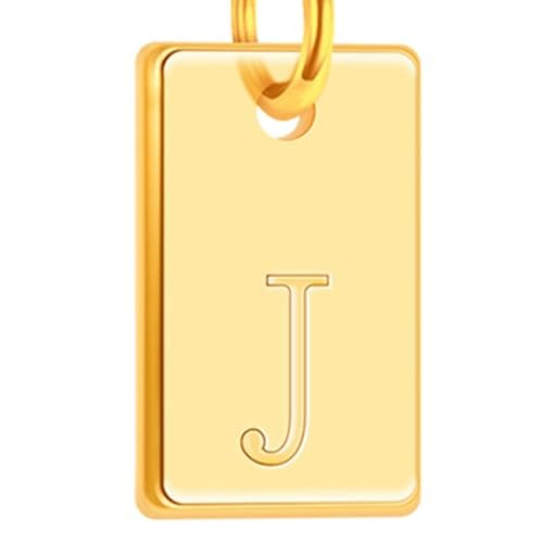 Poxtex Gold Plated Initial Necklace, Non-Tarnish, Women's Square Pendant Jewelry_gifts