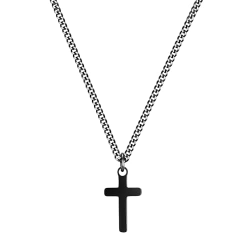 Joxevyia Cross Necklace - 14K Gold Filled Stainless Steel for Men & Women