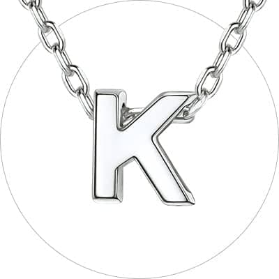 Chic Silver 925 Sterling Initial Necklace for Women, Personalized Gift (with Box)