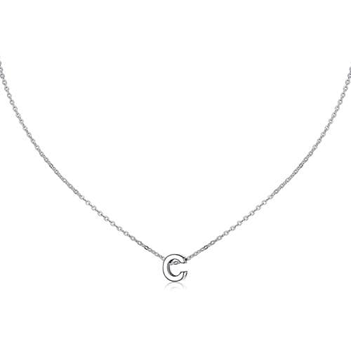MOMOL Women's Stainless Steel Initial Necklace Personalized Name NecklaceSetBranchting