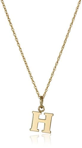 Amazon Essentials 14k Gold-Filled Letter Charm Pendant Necklace