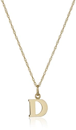 Amazon Essentials 14k Gold-Filled Letter Charm Pendant Necklace