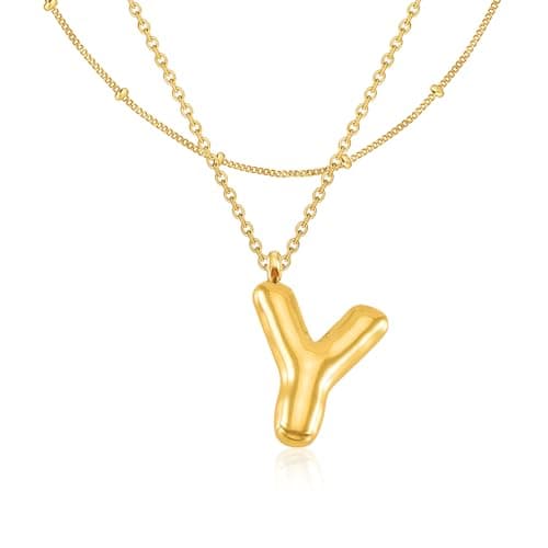 GIFT4U 18K Gold Plated Letter Necklace for Women