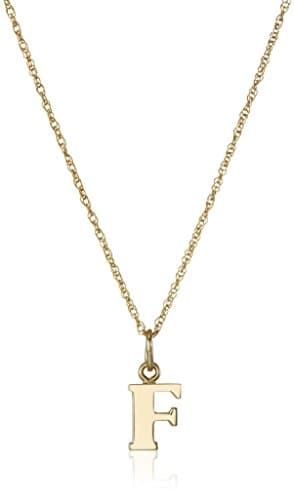 Amazon Essentials 14k Gold-Filled Letter Charm Pendant Necklace