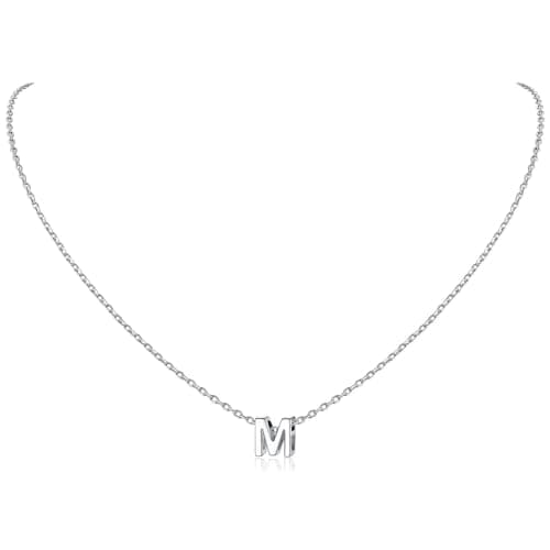 ChicSilver 925 Sterling Silver Initial Necklace for Women - Personalized Dainty Letter Jewelry with Gift Box