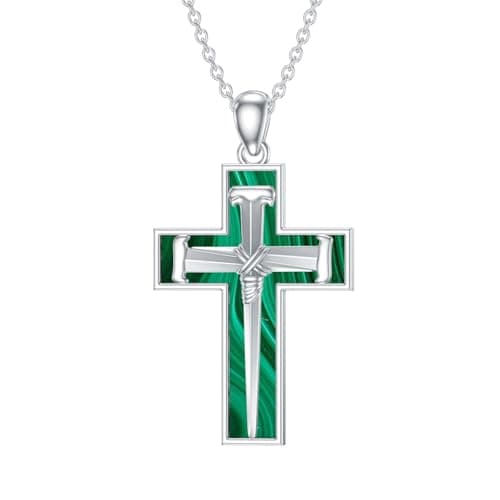 MEIDERBO 925 Sterling Silver 3 Nail Cross Pendant Men's Jewelry