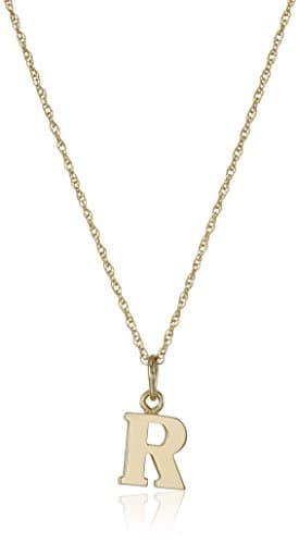Amazon Essentials 14k Gold-Filled Letter Charm Pendant Necklace