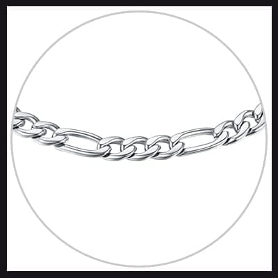FaithHeart Women's Silver Stainless Steel Anklets(luaan link/beaded/Figaro) Summer Beach Jewelry, Adjustable & Waterproo