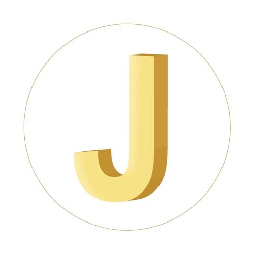 Doubgood 18K Gold Plated Beaded Bracelet with Alphabet Pendant