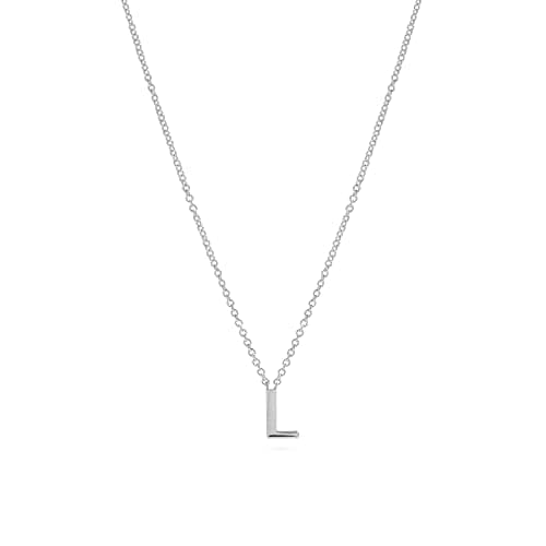 Hayopi Dainty Silver Initial Necklace for Women