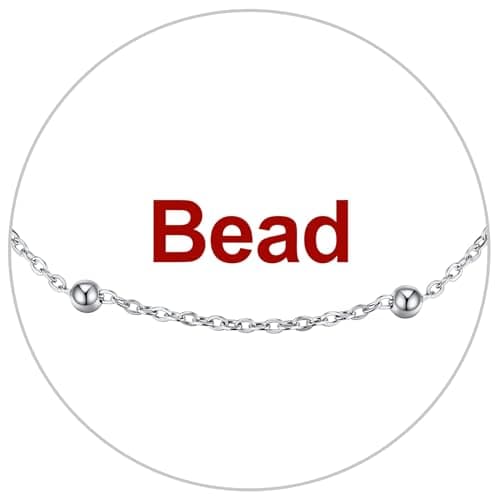 18K Gold or Rose Gold Stainless Steel Heart/Rope/Figaro/Cuban Chain Ankletbracelet, 25-30 CM