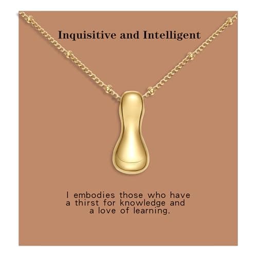 VOJO Gold Plated Balloon Letter Pendant Necklace for Women