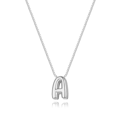 Lisitine Bubble Gold Initial Necklace Personalized Women's Gold Pendant Choker