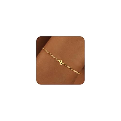 BAYLAY Gold Plated Letter Bracelet for Women