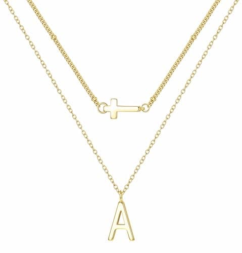Trendy 14k Gold Plated Cross Choker Necklace for Women