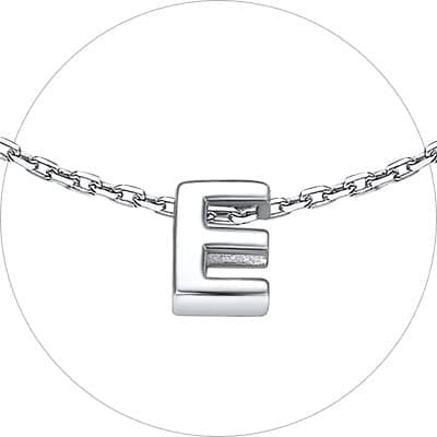 Chic Silver Initial Bracelet 925 Sterling Personalized Jewelry Gifts
