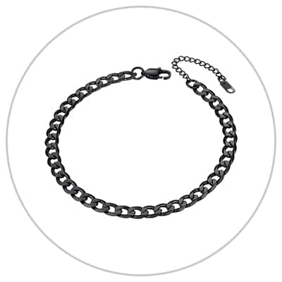 Richsteel Women's Wheat Chain Anklets, Cuban/Figaro/Spiga, 18K Gold Plated, Beach Waterproof
