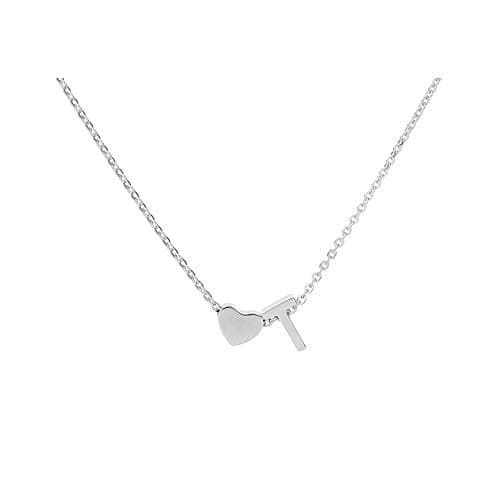 Tiny Gold Heart Initial Necklace - Personalized Mom's Gift for Women