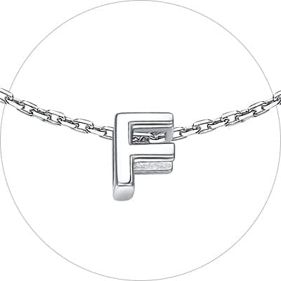 Chic Silver Initial Bracelet 925 Sterling Personalized Jewelry Gifts