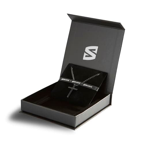 Serasar Premium Men's Stainless Steel Necklace | Waterproof & Secure Clasp | 3 Color Options | Jewelry Box Included