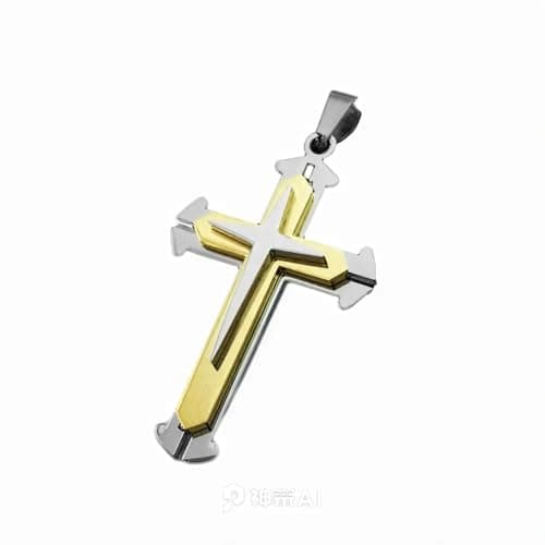 Brave Tour Men's Titanium Steel Cross Necklace