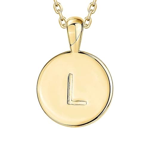 PavoI 14K Gold Plated Initial Letter Necklace for Women